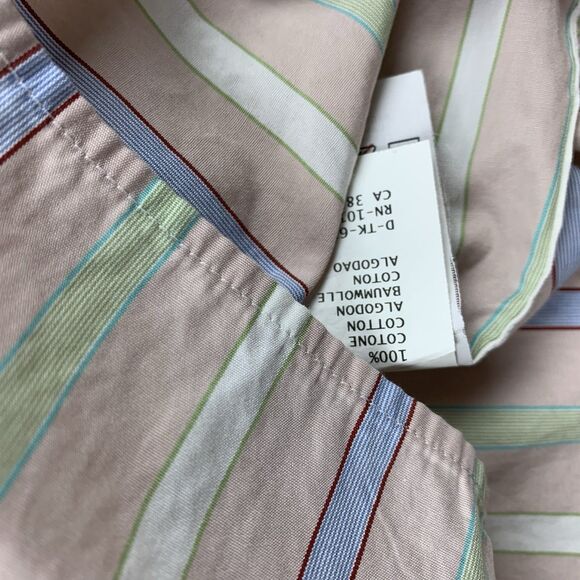 Ermenegildo Zegna Men's Striped Button Front Dress Shirt Size Large - Picture 16 of 16